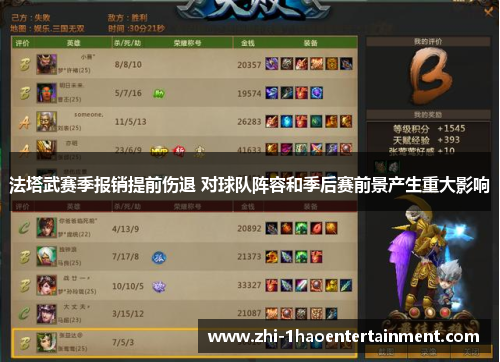 法塔武赛季报销提前伤退 对球队阵容和季后赛前景产生重大影响